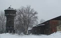 Zabrzańskie wieże ciśnień zimą 1/4