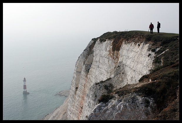 hazy day near beachy head