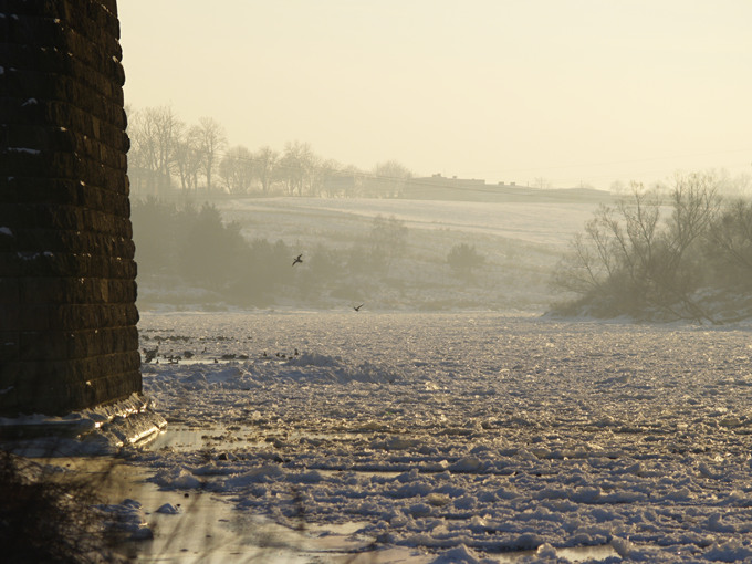 Warta -	frozen river