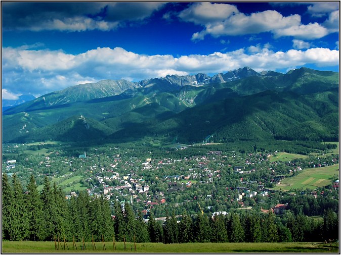 widok na Tatry i Zakopane