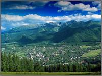 widok na Tatry i Zakopane