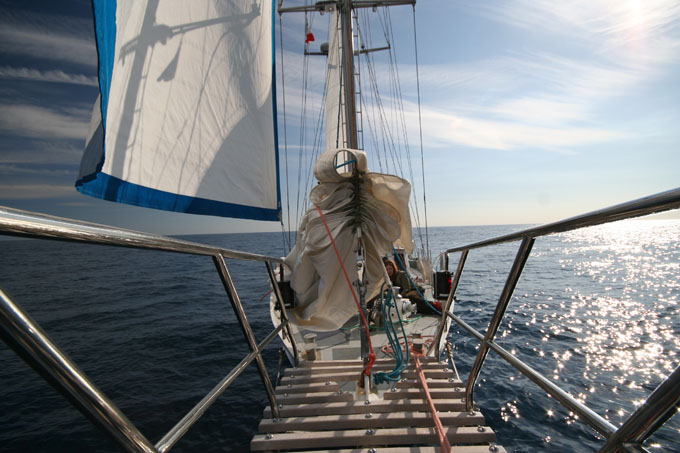 s/y Gedania z dziobu