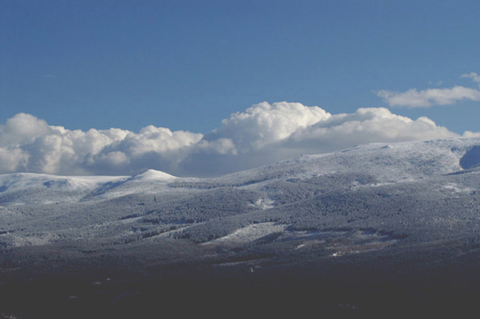 panorama Karkonoszy z zakrętu śmierci