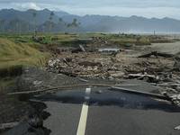 --- road meets tsunami ---