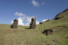 Wyspa Wielkanocna, moai na Rano Raraku