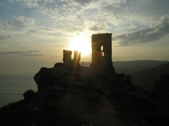 zachod slonca nad morzem czarnym