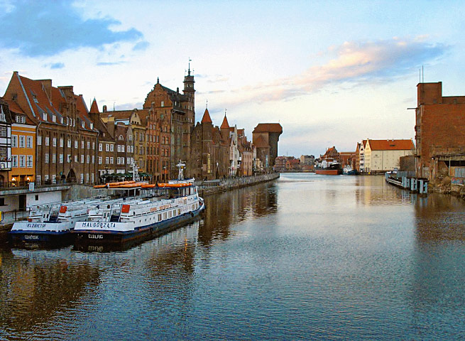 Gdańsk - widok na Motławę.