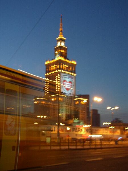 Warsaw by night...