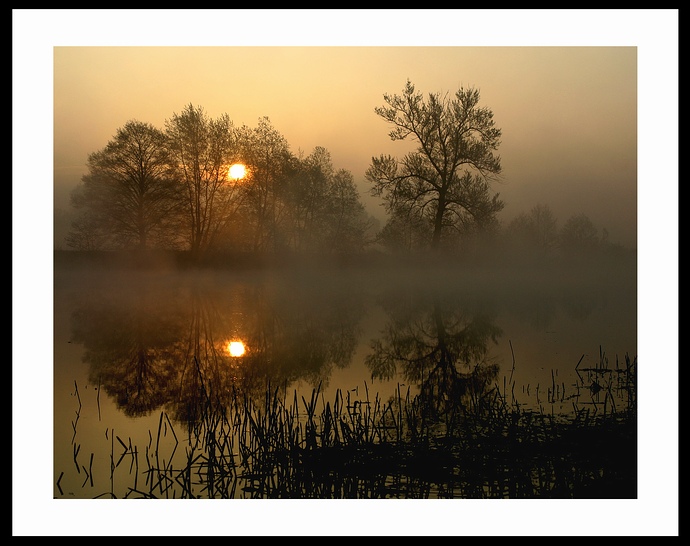 Poranek nad mazowieckim jeziorem