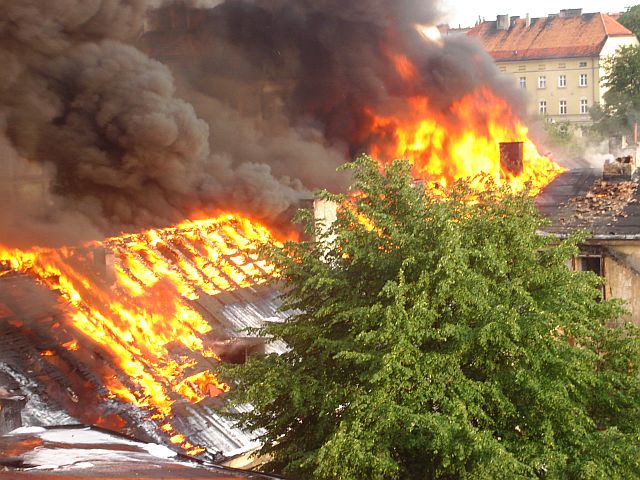 pożar..