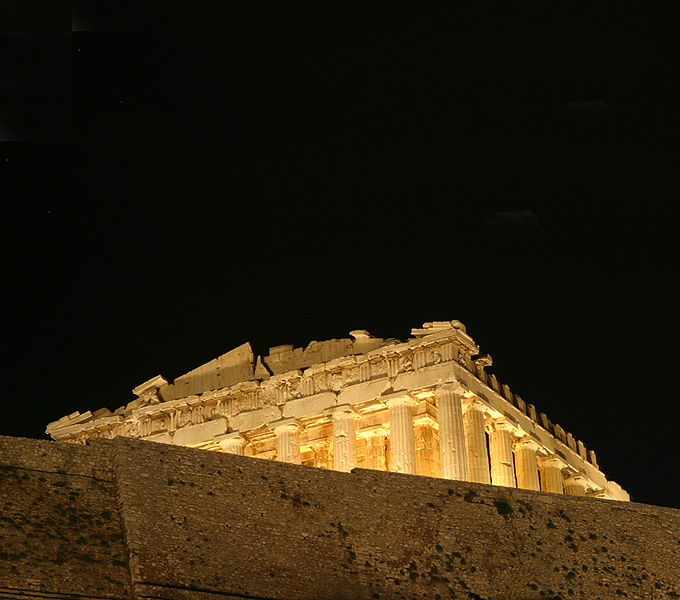 Parthenon by night.