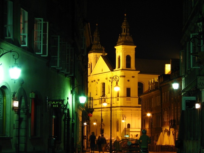 Warszawska starówka by night