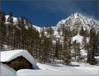 domek w widokiem na Monte Bianco