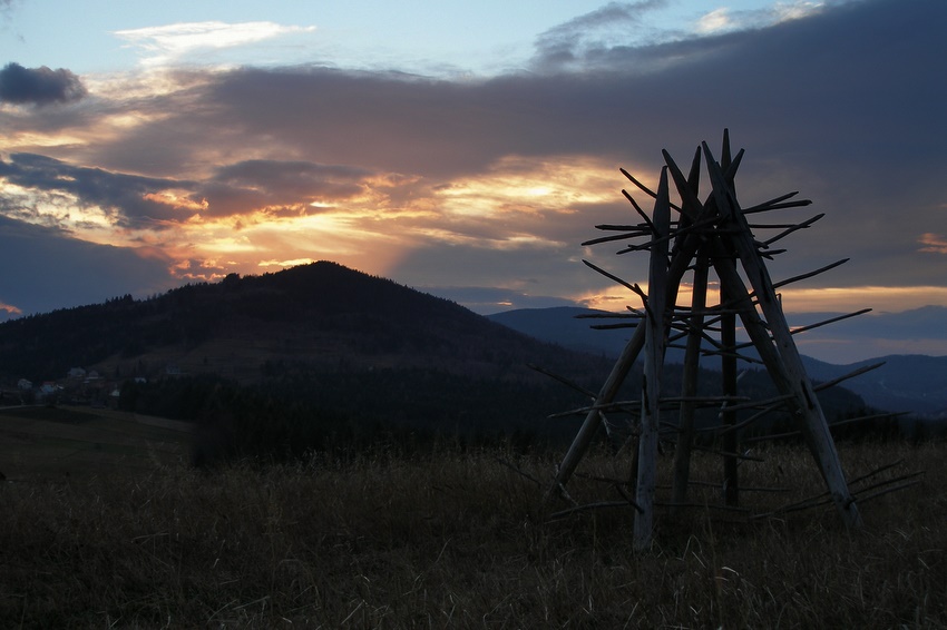 Zachód w beskidach