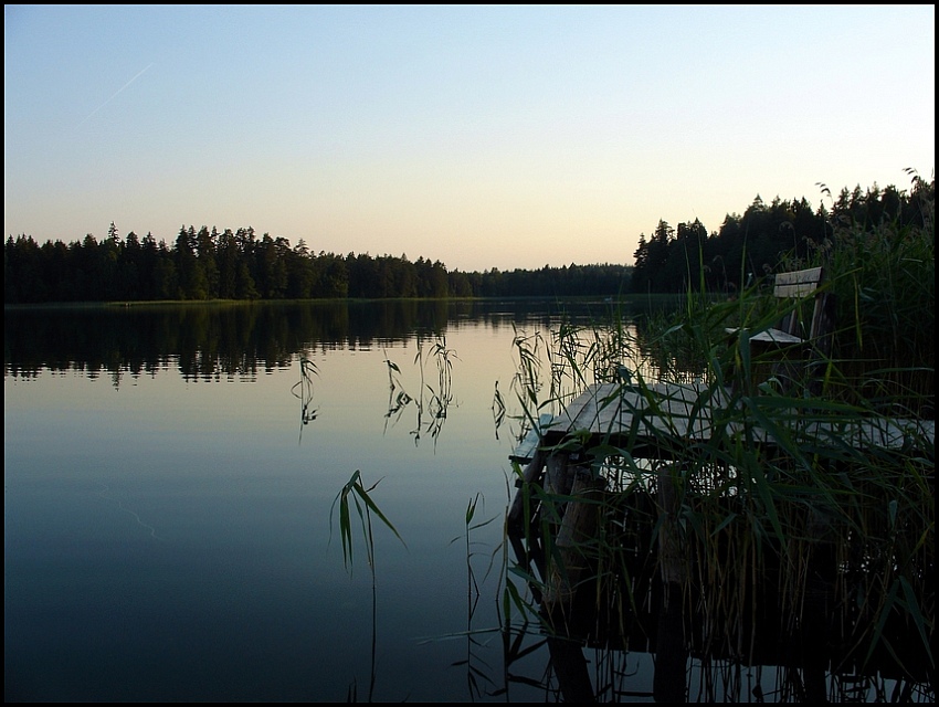 ... Ateny - widok z pomostu na jezioro - wieczorową porą ...