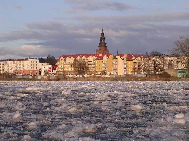 Kra na Odrze w Gryfinie( zima 2006)