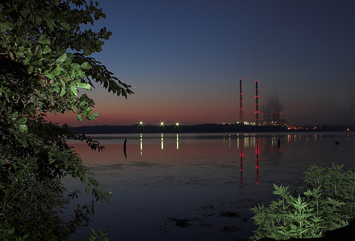 Elektrownia Rybnik o brzasku