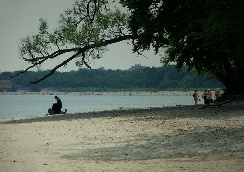 na plaży