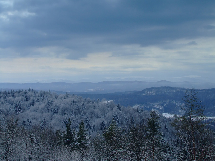 Bieszczady - patrząc z Holicy na południe