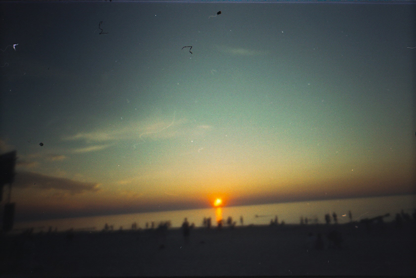 pinhole sunset