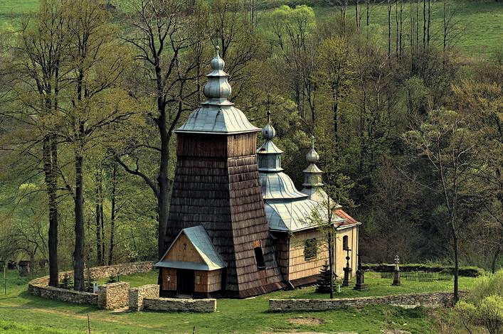 Cerkiew w pastelowych kolorach