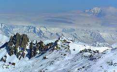 Panorama z Mont Blanc w tle...