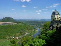 widok na Lillienstein z twierdzy Koenigstein, cz 2