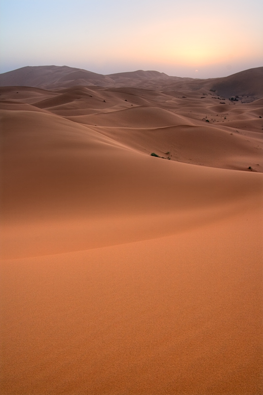 Zachód nad Erg Chebbi