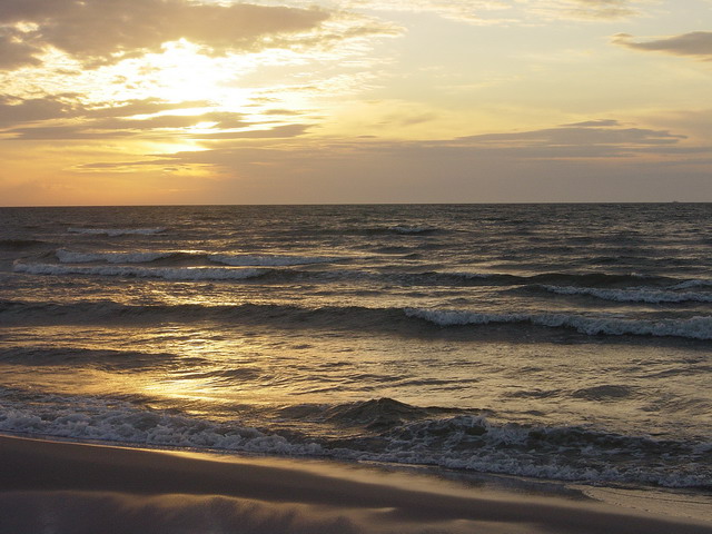 Sunset at the seaside