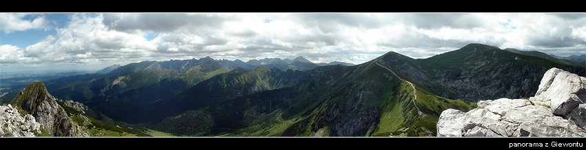 Tatry - Giewont, panorama