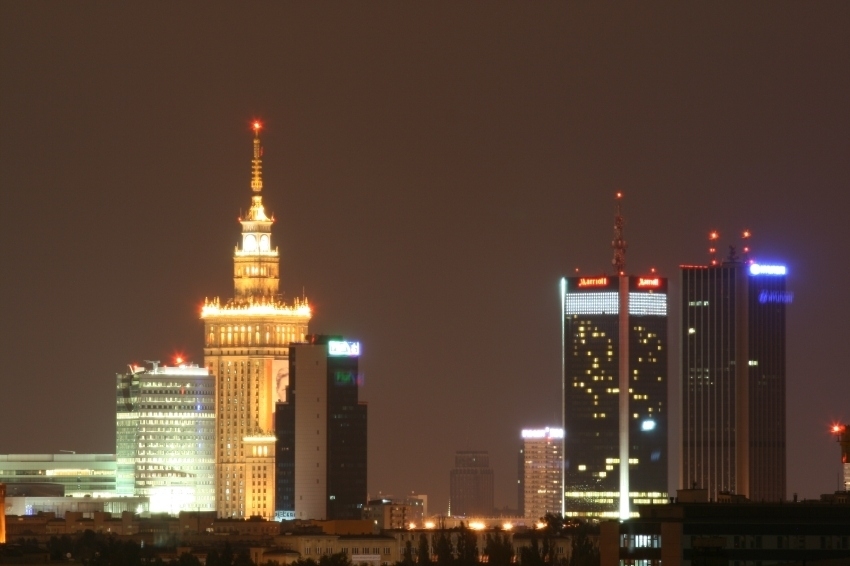 Warsaw by night