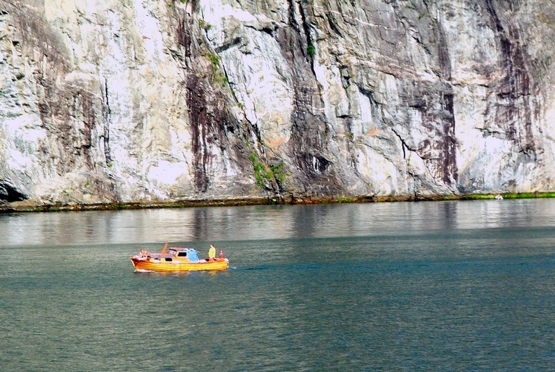 Nordalsfiord-koło przystani w Valldal.