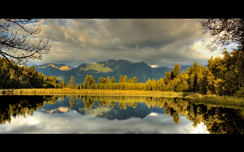 Lake Matheson popołudniem