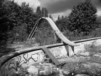 Abandoned swimming pool