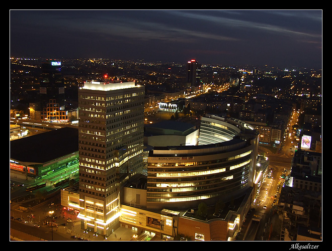 Warsaw by night