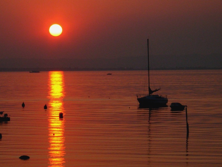 zachód nad jez. Garda