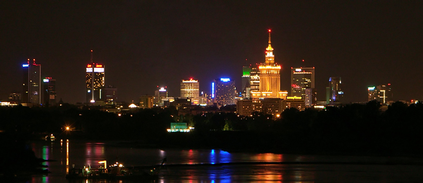 Warszawa nocą