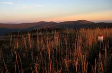 Bieszczady o zachodzie