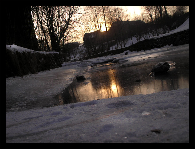 Ice on the river.