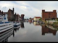 Gdańsk - Widok na Motławę.