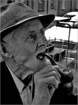 Old irish pipe smoker