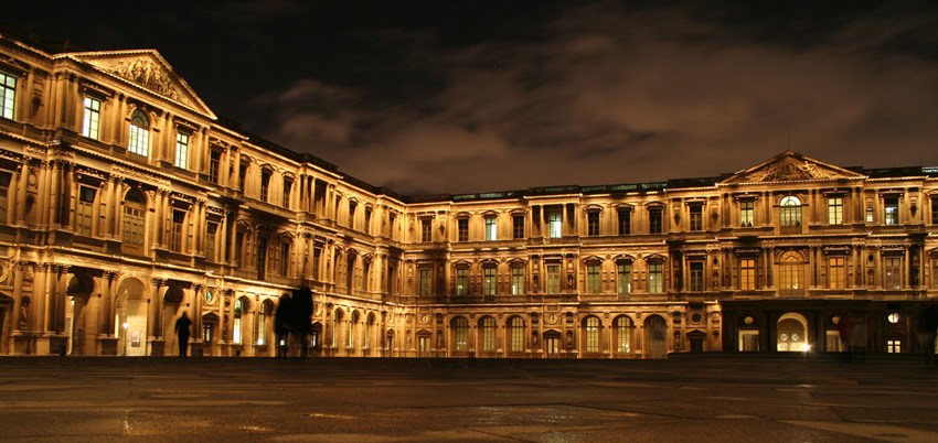 Louvre by night