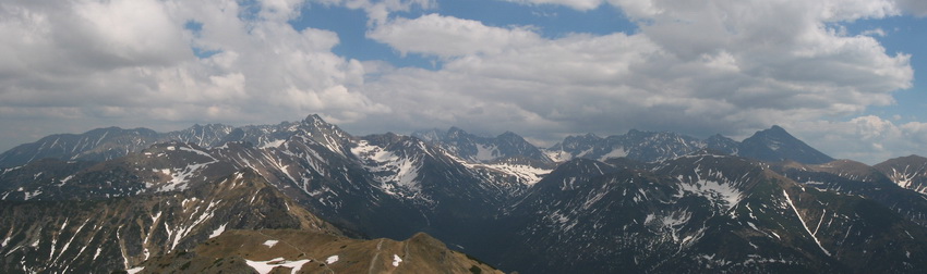 Panorama Tatr spod Kopy KOndrackiej