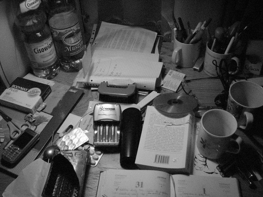 mess on my desk...