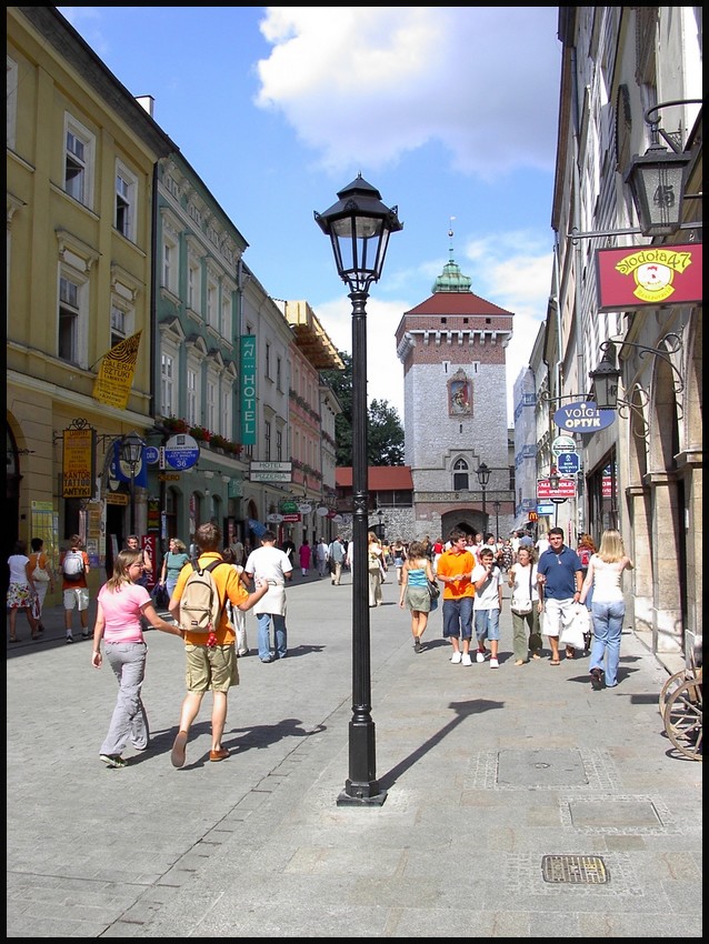 Floriańska ulica i brama - Kraków