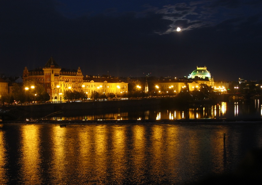 Moon over Prague