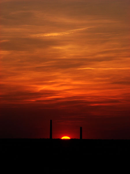 Fire Between Chimneys