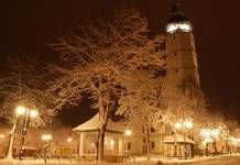 Biecz Rynek Nocą