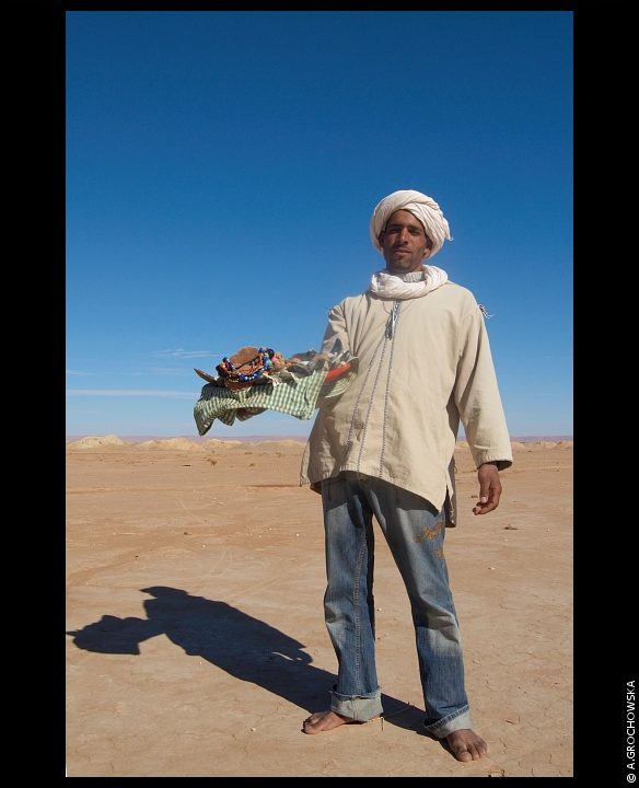 Berber spotkany gdzies w drodze z Erfoud do Merzouga.