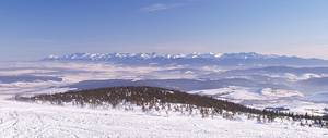 Tatry tuz przed zachodem slonca.